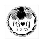 Personalisierte Initialen Hochzeitstorte Briefmark Gummistempel (Prägung)