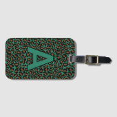 Personalisierte Initialen Leopard-Tierdruck Gepäckanhänger (Vorderseite (Horizontal))