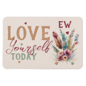 Personalisierte Initialen Liebe heute Blume Magnet (Horizontal)