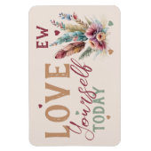 Personalisierte Initialen Liebe heute Blume Magnet (Vertikal)