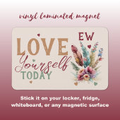 Personalisierte Initialen Liebe heute Blume Magnet