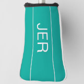 Personalisierte Initialen Mit Monogramm Aquamarine Golf Headcover (Rotieren 90)