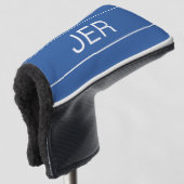 Personalisierte Initialen Mit Monogramm Blue Prote Golf Headcover (3/4 Vorderseite)