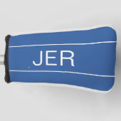 Personalisierte Initialen Mit Monogramm Blue Prote Golf Headcover (Vorderseite)