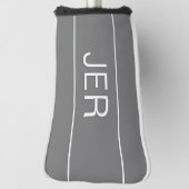 Personalisierte Initialen Mit Monogramm Grau Putte Golf Headcover (Rotieren 90)