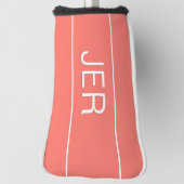 Personalisierte Initialen Mit Monogramm Korallenpu Golf Headcover (Rotieren 90)