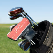 Personalisierte Initialen Mit Monogramm Korallenpu Golf Headcover (In Situ)