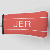 Personalisierte Initialen Mit Monogramm Red Protec Golf Headcover (Vorderseite)