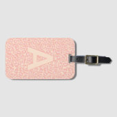 Personalisierte Initialen Pink Leopard, Tierdruck Gepäckanhänger (Vorderseite (Horizontal))