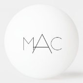 Personalisierte Initialen Tischtennisball (Vorderseite)