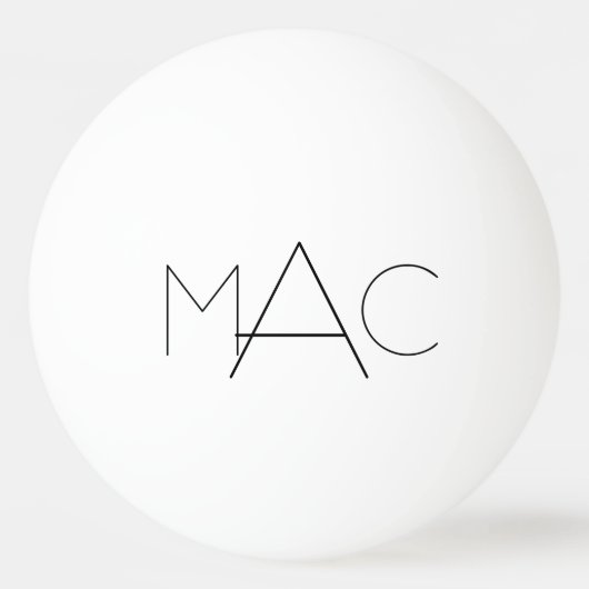 Personalisierte Initialen Tischtennisball (Rückseite)