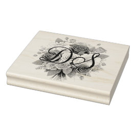 Personalisierte Initialen und Briefmarke Gummistempel