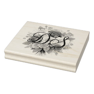 Personalisierte Initialen und Briefmarke Gummistempel