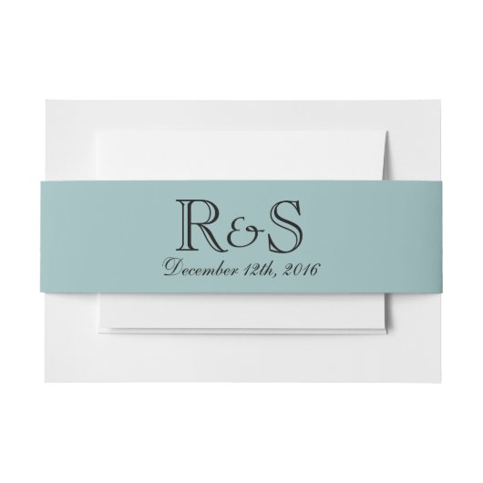 Personalisierte Initialen und Datum Blue Bly Band (Vorderseite Beispiel)