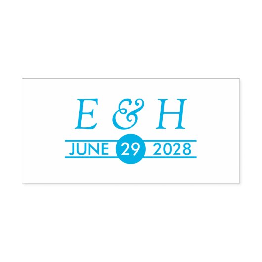 Personalisierte Initialen und Datum Permastempel (Design)