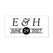 Personalisierte Initialen und Datum Permastempel (Design)