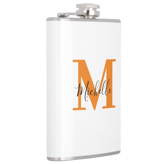 Personalisierte Initialen und Name Monogramm Flachmann (Rechts)