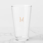 Personalisierte Initialen und Name Monogramm Glas (Rückseite)