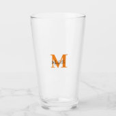 Personalisierte Initialen und Name Monogramm Glas (Vorderseite)