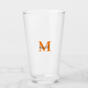 Personalisierte Initialen und Name Monogramm Glas