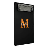 Personalisierte Initialen und Name Monogramm Mini Klemmbrett (Schrägansicht)