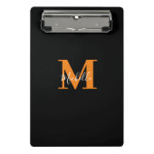Personalisierte Initialen und Name Monogramm Mini Klemmbrett (Vorderseite)