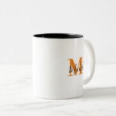 Personalisierte Initialen und Name Monogramm Zweifarbige Tasse (VorderseiteRechts)