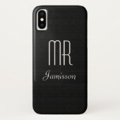 Personalisierte Initialen von MR Black HIS Case-Mate iPhone Hülle (Rückseite)