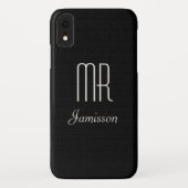 Personalisierte Initialen von MR Black HIS Case-Mate iPhone Hülle (Rückseite)
