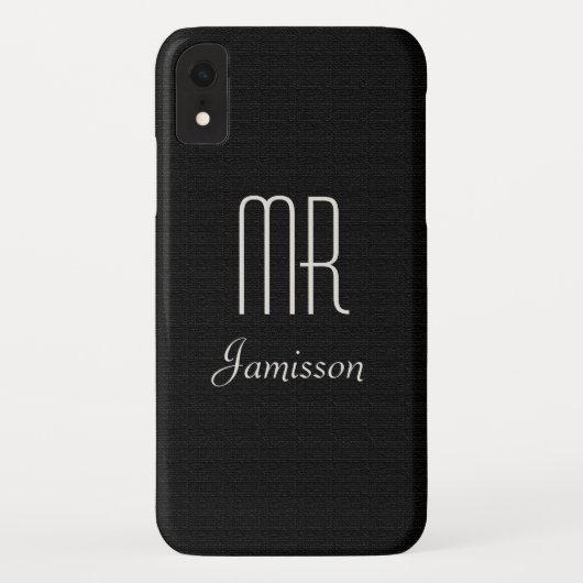 Personalisierte Initialen von MR Black HIS Case-Mate iPhone Hülle (Rückseite)