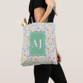 Personalisierte Initialen Wildblumen Blumen-Traget Tasche (Von Nahem)