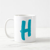 Personalisierte Initialisierung mit fett formatier Kaffeetasse (Links)