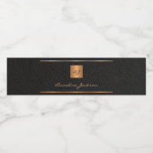 Personalisierte Initialname-Skript für Schwarzes G Wasserflaschenetikett (Einzelnes Label)