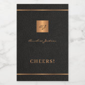 Personalisierte Initialname-Skript für Schwarzes G Weinetikett (Einzelnes Label)