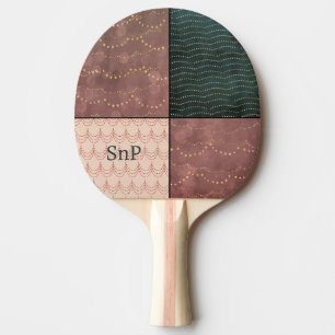 Personalisierte Initials 3-Muster-Design Tischtennis Schläger