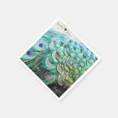 Personalisierte Initials Peacock Wedding Napkins Serviette (Ecke)