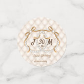 Personalisierte Initials Pearl Ribbon Table Confet Konfetti (Klein Vorderseite)