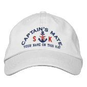 Personalisierte Initials Text Captain's Mate Star Bestickte Kappe (Vorderseite)