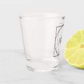 Personalisierte Initialscheibe Schnapsglas (Links)