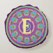 Personalisierte Initialzünder runden Kissen (Rückseite)