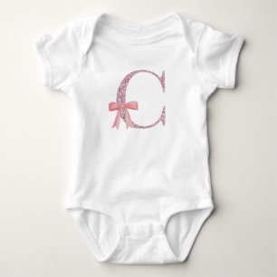 Personalisierte Initialzündung für Mädchen "C" Baby Strampler