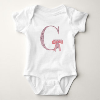 Personalisierte Initialzündung für Mädchen "G" Baby Strampler
