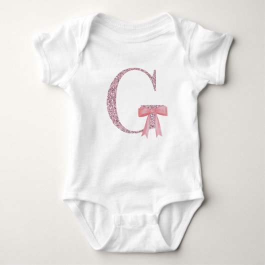 Personalisierte Initialzündung für Mädchen "G" Baby Strampler (Vorderseite)