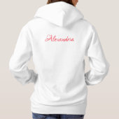 Personalisierte Initialzündung mit Herz Hoodie (Rückseite)