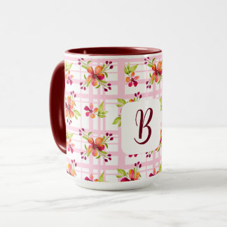 Personalisierte Initialzündung zur Karierten Tasse