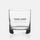 Personalisierte Inline-Logos und Textbrillen Whiskyglas (Vorderseite)