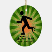 Personalisierte Inline-Skaten-Rollerblading-Orname Keramikornament (Rechts)