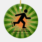 Personalisierte Inline-Skaten-Rollerblading-Orname Keramikornament (Hinten)