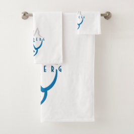 Personalisierte Inspiration Iceberg Art Blue Badhandtuch Set