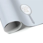 Personalisierte Inspiration Mirror Grau Blau Geschenkpapier (Rolleneckpunkt)